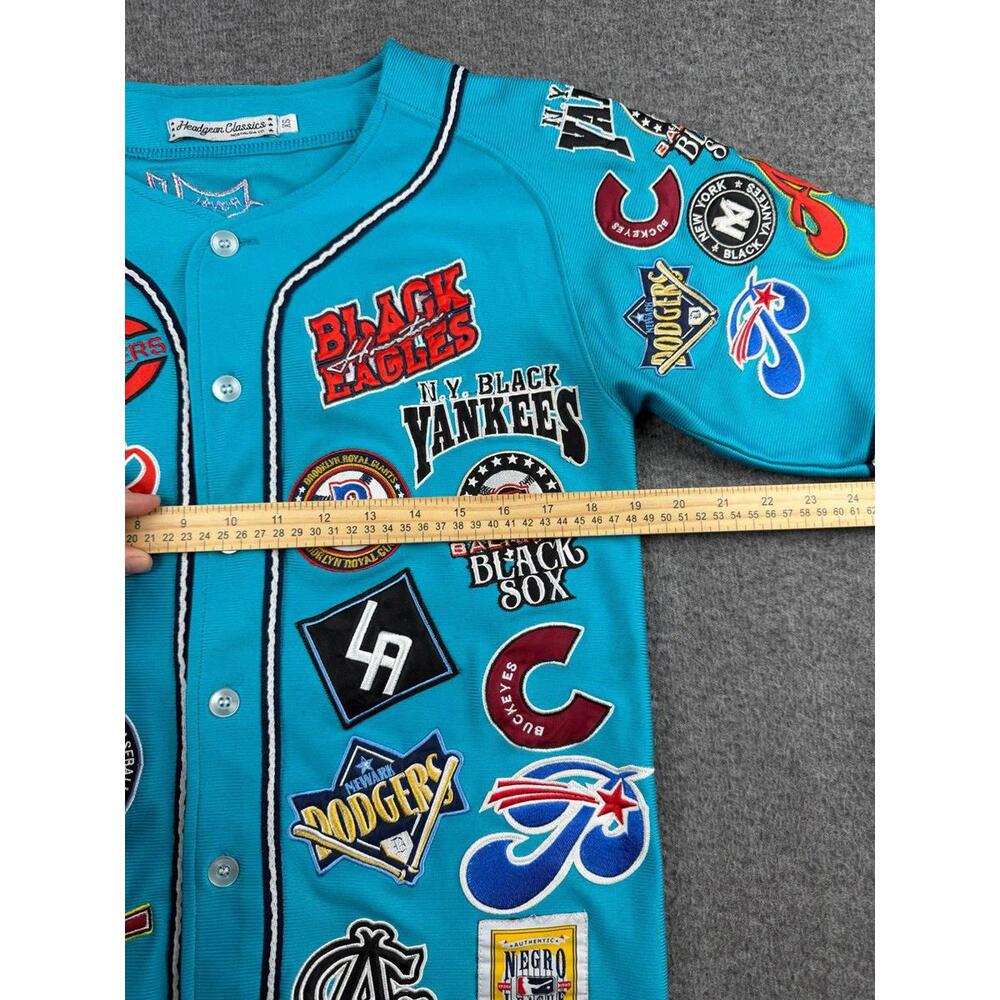 Headgear Classics Vintage Style Baseball Jersey with Team Logos Size XS - Picture 7 of 7